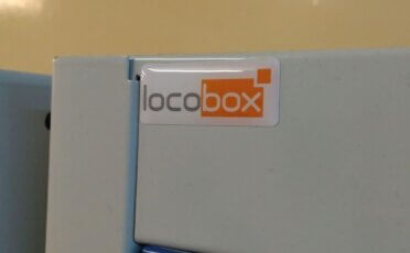 3d domed stickers on the metal file cabinet - office furniture