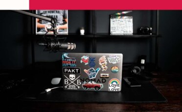 Laptop stickers with logo