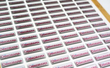 Production sheet with hundreds of dome stickers